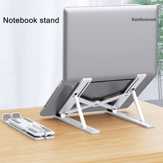 RB- Laptop Stand Foldable Portable ABS Ten Gear Adjustment Portable Computer Support for Notebook Tablet Book