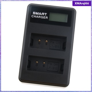 [xmarqhhi] cargador de batería con pantalla LCD USB de doble puerto con Cable para LP-E10 (1)