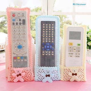 [Milkcover] Cute Lace Bear Dustproof TV Air Conditioner Remote Controller Cover Protector