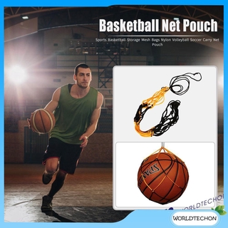 Nylon al aire libre baloncesto llevar bolsas de malla de fútbol voleibol bolsa de almacenamiento