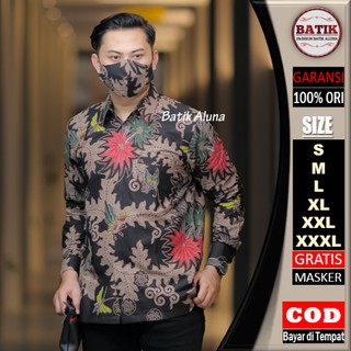 Premium de manga larga de los hombres BATIK camisa/hombre Slimfit Furing BATIK camisa mejor BATIK ALUNA ASD-063