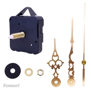 [FENTEER1] 2xquartz reloj mecanismo de movimiento largo husillo oro Metal Kit de manos DIY