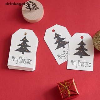 drinkagai 50pcs feliz navidad etiquetas de papel kraft tarjeta de regalo etiqueta diy colgar etiquetas regalo mx