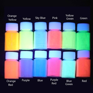 du 12 colores 40g resina luminosa pigmento kit brillan en la oscuridad polvo pigmentante colorante colorante resina fluorescente fabricación de joyas (8)