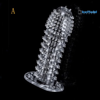 virginia Silicone Spike Dotted Ribbed Clear Condom Penis Extension Sleeve Adult Sex Toy (9)