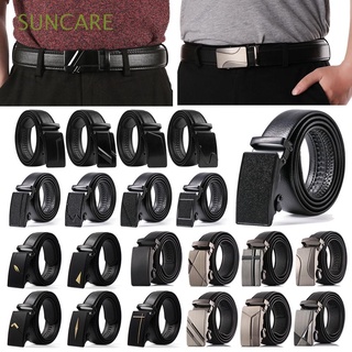 suncare - cinturones de cuero de lujo para cinturón de trinquete, correa de hebilla automática para hombre, moda de alta calidad
