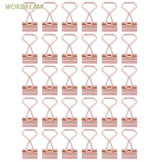 WORDREAM 30pcs High Quality Binder Clips Mini Metal Paper Clip New Book Cat Heart Cactus Stationery File Office Supplies