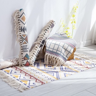 Comércio exterior Tapetes de algodão nórdico e de linho tapete estilo étnico tapetes de piso entrada quarto ta