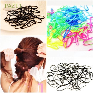 paz11 300pcs portátil ponytail titular lazo caliente trenzas banda de pelo nuevo elástico superior de goma cuerda diseño/multicolor