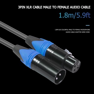 1.8m xlr colorido macho a hembra micrófono cable de audio adaptador de cable de alambre