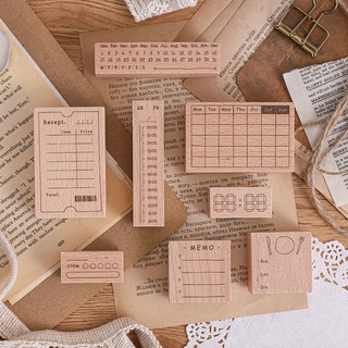 Cronómetro vintage menú de tiempo Plan sello DIY de madera sellos de goma para Scrapbooking papelería Scrapbooking sello estándar