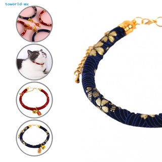toworld collar ajustable para mascotas, collar ajustable para perros, gatos, perros, collar con campana colgante, aseo para fiestas