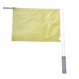 RI* Bright Color Referee Linesman Flag Sweat Absorption Handle Referee Flag Reusable for Football Training