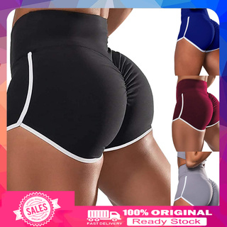 Gran tamaño de las mujeres de cintura alta levantador de cadera delgado Yoga pantalones cortos deportivos boxeadores pantalones calientes