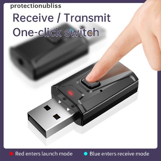 Prmx Mini USB Bluetooth 5.0 Transmisor Receptor Estéreo Adaptador 3.5mm AUX Para TV PC Bliss