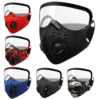 [listo stock] esponja a prueba de viento al aire libre máscara protectora cara con ojos escudo máscara integrada adultos