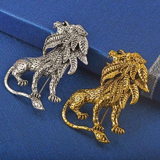 broches de león vintage par broche dorado plata declaración pines metal nouveau simple broche de lujo