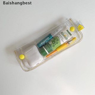 【BSB】 1X Korean Transparent File Pocket PVC Waterproof Pencil Bag Portable Storage Bag 【Baishangbest】