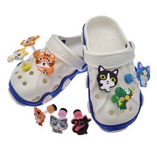 Crocs Jibbitz Creativo Lindo De Dibujos Animados Colorido Q Versión Gato Patrón Primavera Zapatos Hebilla/Encanto/Botón De Cocodrilo