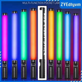 RGB de mano LED luz de vídeo varita Stick fotografía luz 7 colores, con batería recargable incorporada y remoto
