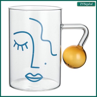 taza de vidrio de café, taza de vidrio de borosilicato transparente para capuchino, café, té, leche, cerveza, jugo de agua