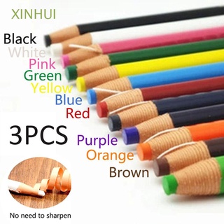 XINHUI 3PC Marker Pen Cut-free Crayon Tailor Chalk Drawing Sewing Tools Colorful Leather Fabric Pencils Sewing Chalk/Multicolor