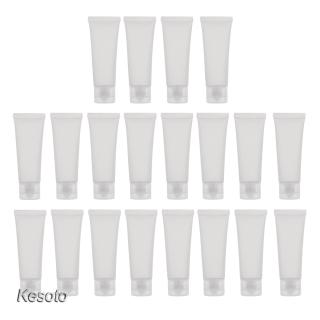 20PCS 50ml Empty Plastic Tubes Bottles Clear Containers For Body Lotion Cream Shampoo with Lid for