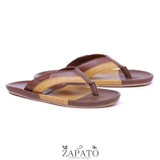 Sandalias de cuero originales para hombre chanclas casuales casuales marrón