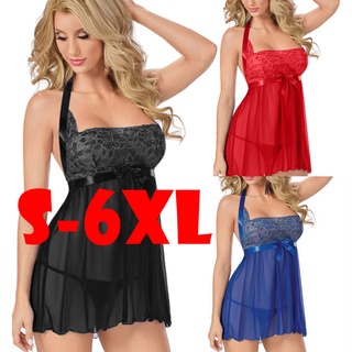 ^Denises^Mujer Sexy tallas grandes liguero Babydoll Chemise (1)