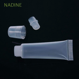 NADINE 5Pcs 10ml Dispensing Lotion Bottle Portable Lip Gloss Balm Cosmetic Containers New Empty Tubes Travel Bag Sunscreen Cream Clear/Multicolor