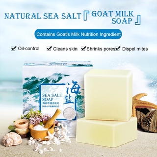 Sea Salt Soap Pimple Acne Treatment Goat Milk Moisturizing Face Cleaning Soap