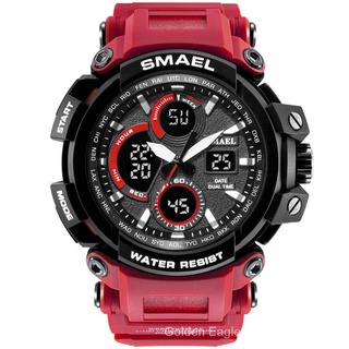 SMAEL Smael Cross-Border Reloj electrónico para hombre Impermeable Personalidad gran dial Montañismo Piscina Luminosa Reloj de hombre de moda