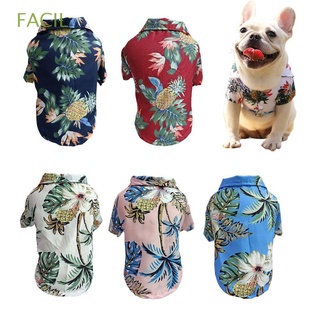 facil coco perro camisas pequeñas medianas y grandes perros hawaianos mascotas camisas de playa árbol impresión mascota ropa transpirable verano/multicolor