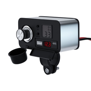 [viewstore] 12V Motorcycle Cigarette Lighter Socket Adapter USB Charger Fast Charging