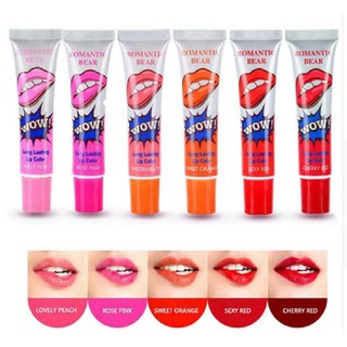 ROMANTIC BEAR Peel Off Lip Tint Waterproof Long Lasting 6 Colors Liquid Lip-Gloss
