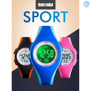Nuevo SKMEI 1459 luminoso 5ATM impermeable Digital reloj deportivo infantil alarma calendario semana fecha hora reloj de pulsera para adolescentes con correa de PU (2)