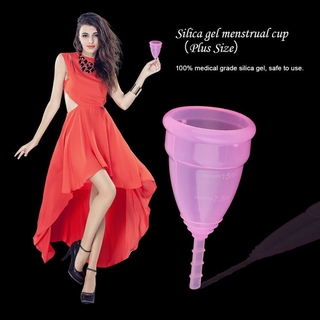 útil copa suave de silicona copa menstrual grande y pequeño tamaño tres colores (2)