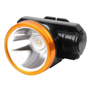 Linterna recargable tipo MINERO - AKSI - con 1 LED de 5W con 2 intensidades de luz. Incluye banda ajustable