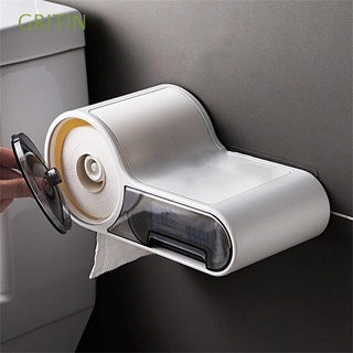 GRITIN Nuevo Soporte para papel tisú Estante de baño Caja de|Portarrollos Accesorios de baño Inodoro Montaje en pared Organizador de papel Impermeable