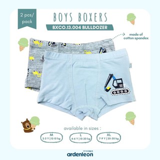 Ardenleon Boxer Boys ropa interior (2pcs) Bulldozer - AL27