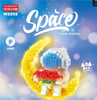 Spot [astronaut building block light delivery line] new / building block / astronaut / astronaut / astronaut / mini small particle micro creative puzzle diamond building block LEGO