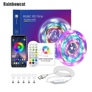 Rainbowcat~ Led Light Strips Bluetooth Wifi Controller Flexible Rgb Decor Backlight Lamp