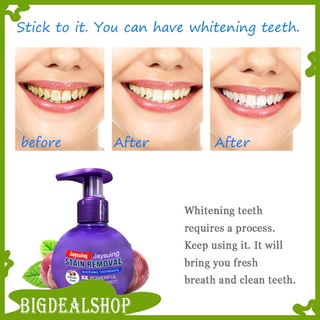 pasta de dientes blanqueadora para familia - 7.8oz (220 g) bicarbonato de sodio pasta de dientes fuerte eliminación de manchas pasta de dientes, limpieza profunda