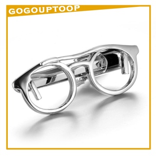 [gogoup] novedad gafas de metal diseño plata