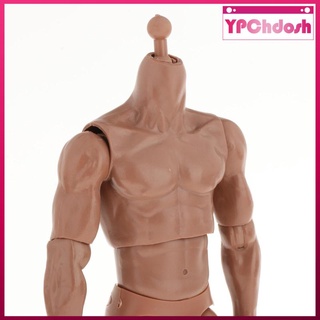1/6 escala muscular masculino desnudo cuerpo piel de trigo 28 articulaciones movibles hombros estrechos con cuello 29cm heigth figura muñeca para