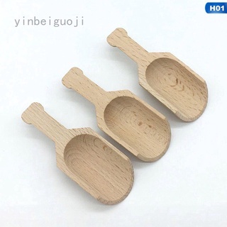 Yinbeiguoji Axiao Yinbeiguoji.ph 3 piezas Mini cucharas de madera para baño sal cuchara de harina de caramelo cucharas utensilios de cocina