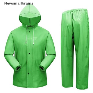 Newsmallbrains Motorcycle Raincoat Outdoor Water Resistant Rain Coat Top + pants Suit Unisex NSB