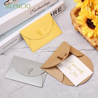 SILENCIO 5 unids/Set de regalo de negocios sobre bolsa papelería mariposa hebilla papel envolver creativo perla papel Multicolor suministros escolares tarjeta de mensaje/Multicolor (1)