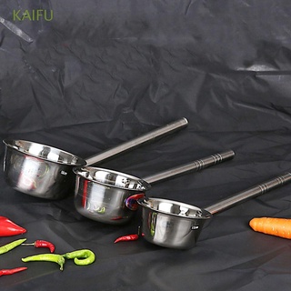 KAIFU Kitchen Water Scoop Washing Serving Spoon Soup Ladle Long Handle Bathroom Stainless Steel Bath Multifunction Shower Dipper