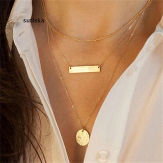 sutiska collar/choker con colgante de cadena chapado en oro para mujer con dije mx
